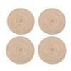 4 Stück Runde Tassenuntersetzer Flechtoptik Hitzebeständig Schüssel Teller Untersetzer Nordischer Stil Isolieruntersetzer Khaki