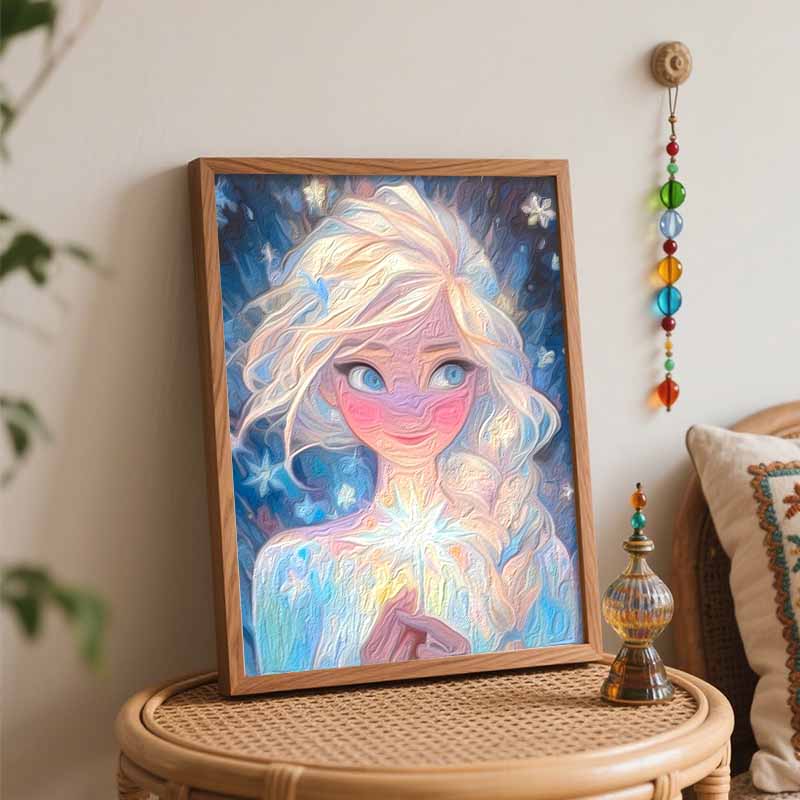 Disney Frozen Elsa Oil Painting Painting Art Handmade Diy Painting Home Decoration Gift