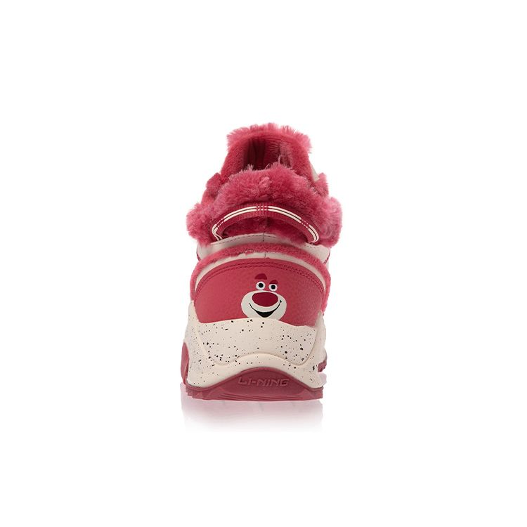 Li Ning X Disney Comfortable Non-Slip Shock Absorbing Durable Kids Casual Shoes Kids Shoes Pink Apricot YKCR190-24