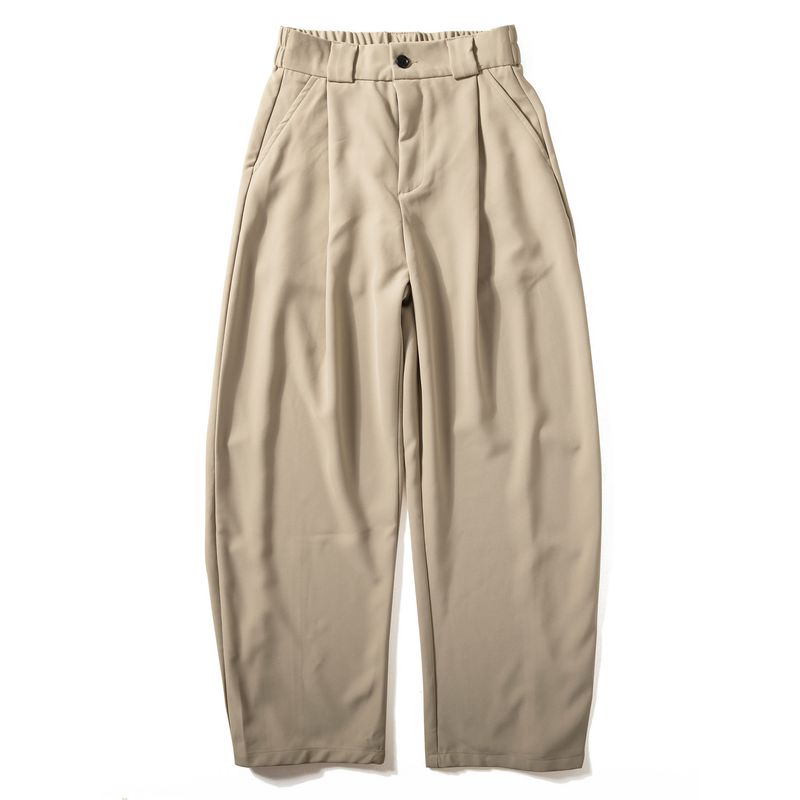 Men's Pants Spring and Autumn New Style Smooth Wrinkle-Resistant Drapey Wide-Leg Pants Trendy Versatile Loose Straight Casual Dress Pants