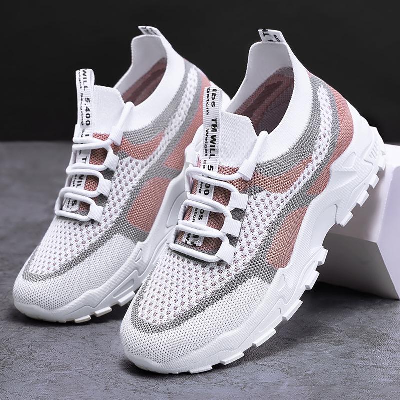 Shoes Women's Fashion Summer New Soft-soled Lightweight Dad Shoes Women's Shoes Fly-woven Breathable Mesh Shoes