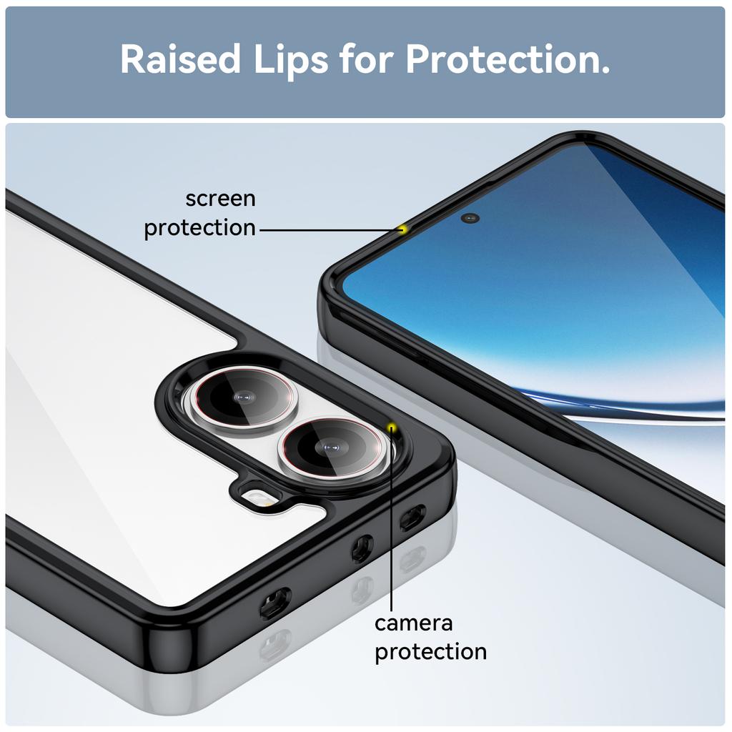 For Xiaomi Redmi Turbo 4 5G/Xiaomi Poco X7 Pro 5G Phone Case WANLONFENG XC Series TPU Acrylic Cover with Tempered Glass (Big Lens Hole)