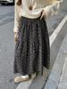 Korean Floral A-Line High-Waisted Skirt for Women