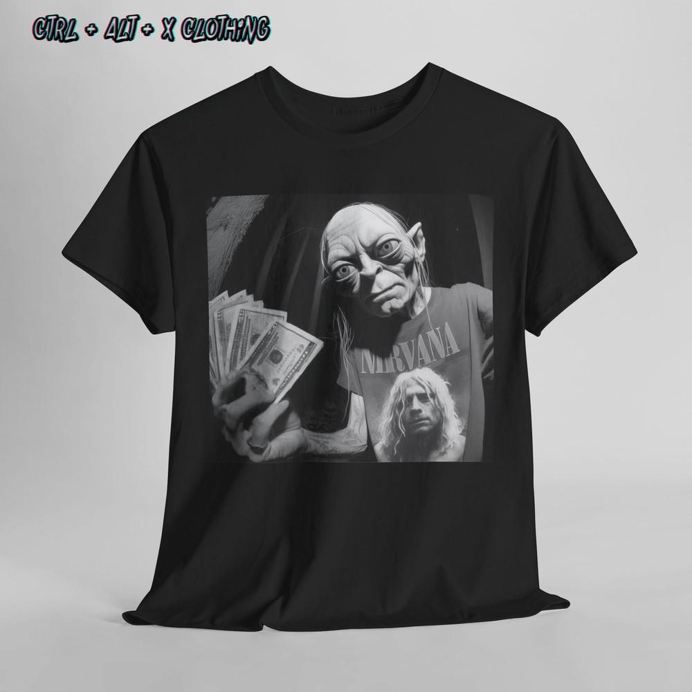 Gollum Smeagol LOTR Nirvana Cash T-Shirt Lord of the Rings Shirt LOTR Fan