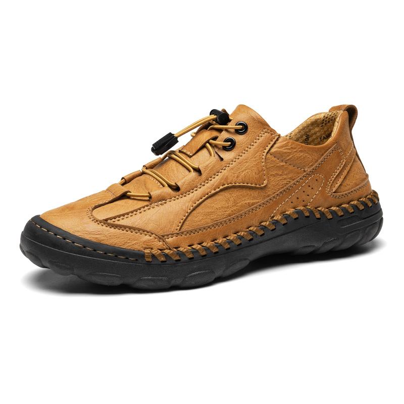 Fashion Fashion Leather Comfy Men's Shoes Luxury Brand Versatile Men Sneakers Trend Design Lace-up Outdoor Non-slip Men Casual Shoes