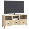 TV Stand in Sonoma Oak Finish 102 x 34.5 x 50 cm Particleboard