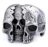 Men'S Pilot Vintage Skull Ring Locomotive Skull Skull Skull Ring
