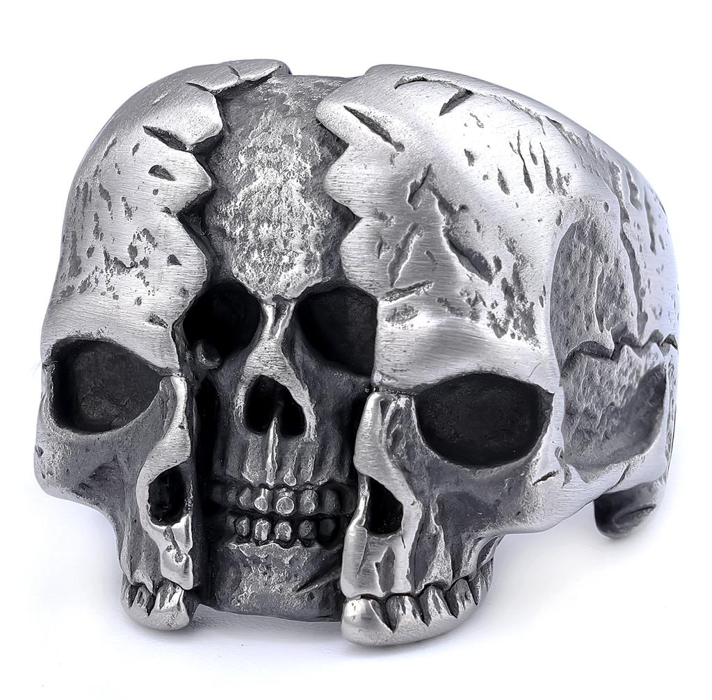 Men'S Pilot Vintage Skull Ring Locomotive Skull Skull Skull Ring