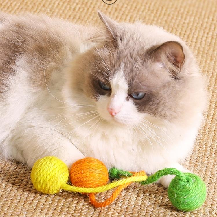 Cats Sisal Rope Natural Sisal Sphere for Mental Stimulation and Physical Activity
