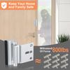 Home Security Door Lock 2 Piece Set Reinforced Steel Deadbolt for Apartment and House Protection Durable Silver Finish Guard Bar Safety Device for