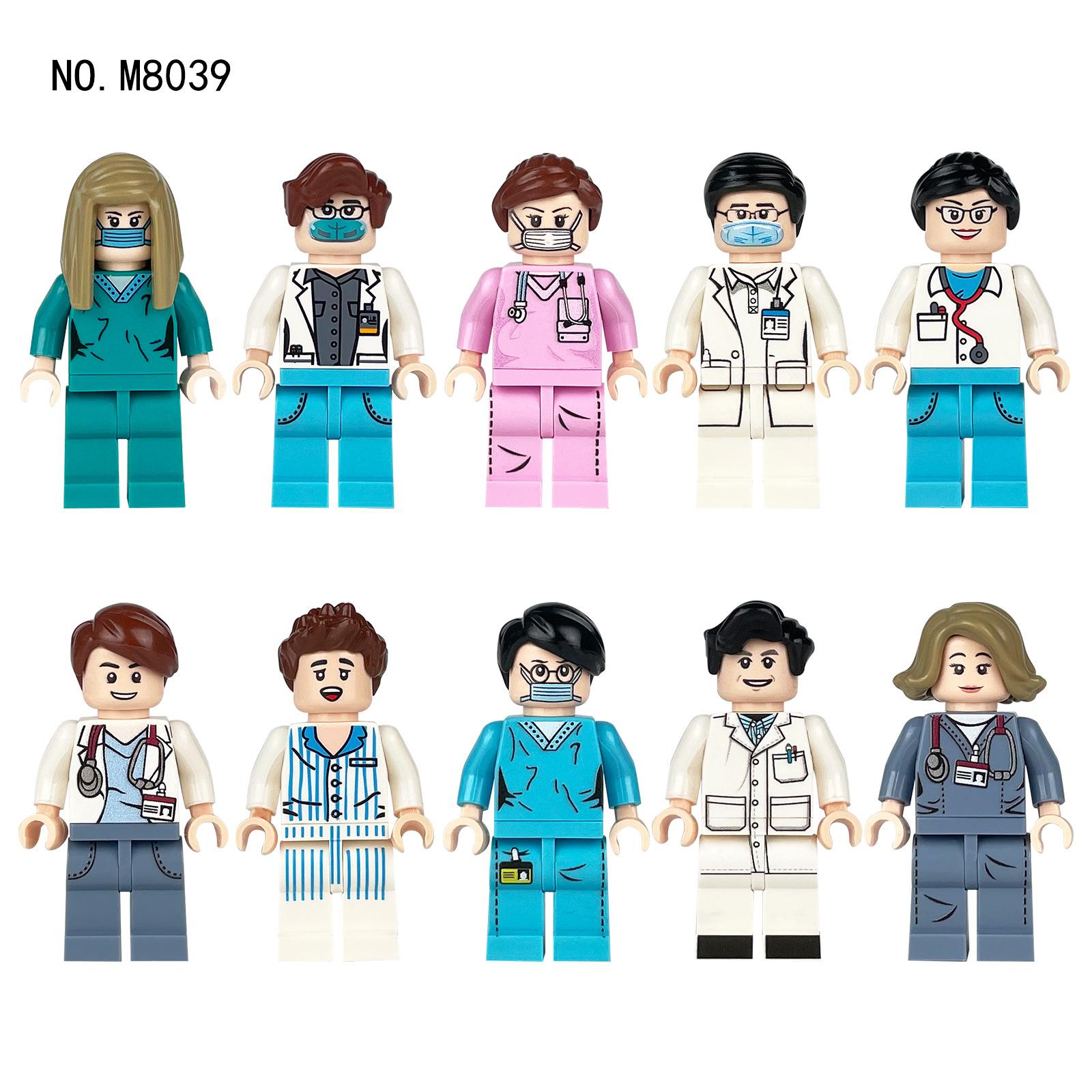 Medische Serie Bouwstenen Set - Dokter & Verpleegster Figuren Mensachtige Poppen Gemonteerde Cadeaus