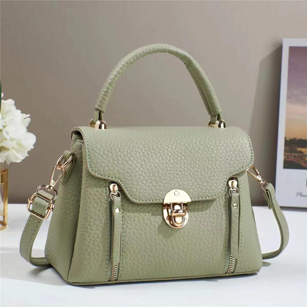 Macaron Handbag New Fashionable Lock Shoulder Cross Bag Flip Bag