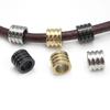 5 Piezas de Espaciadores Metálicos Tubulares de Acero Inoxidable para Hacer Joyería Agujero Grande DIY Amuletos Hechos a Mano para Hacer Pulseras de Cuero