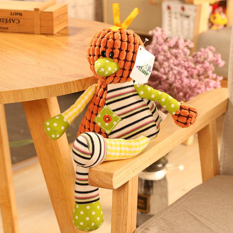 Animal Doll Plush Toy Striped Doll Calf Sheep Chicken Puppet Soothes Baby Sleeping Ugly Rag Doll