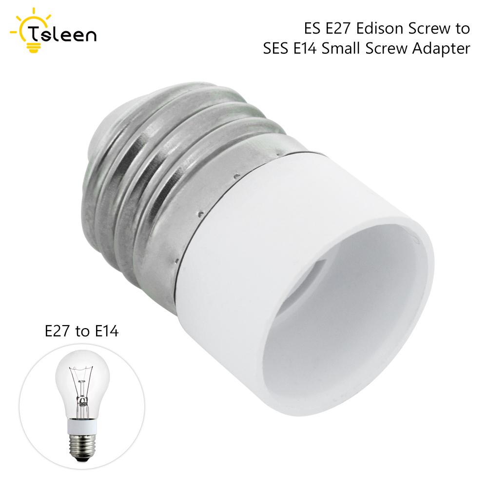 1X Lamp Light Bulb Socket Base Converter Edison Small Screw Adapt E14 to E27`ES