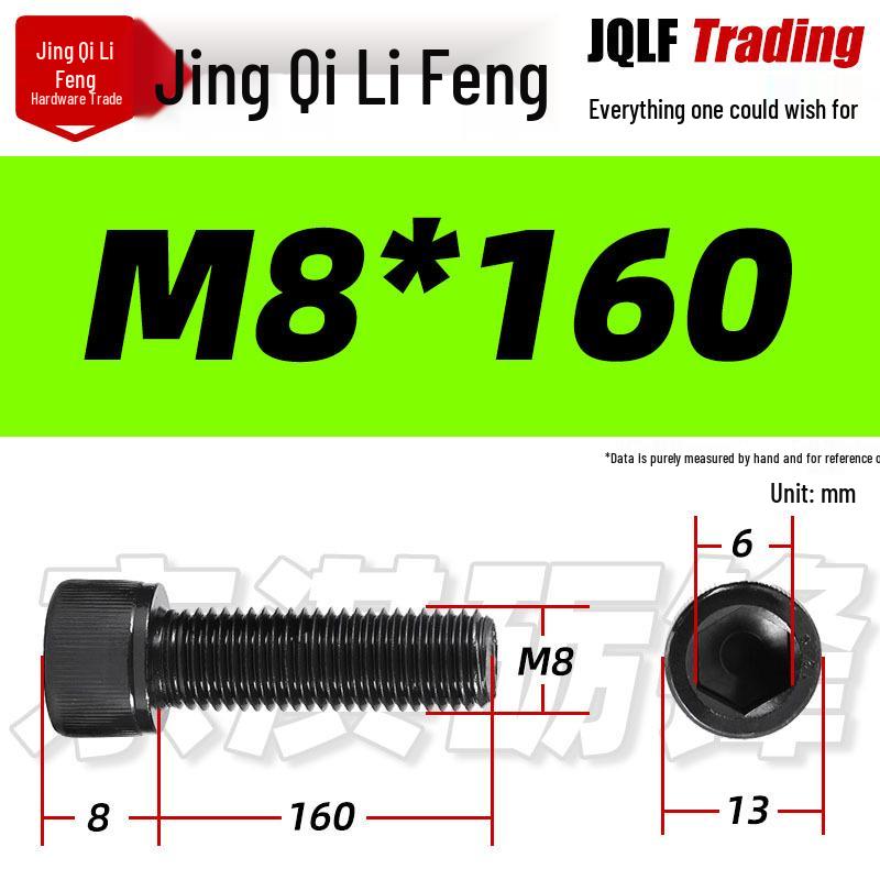 Grade 12.9 Full Thread Hex Socket Head Cap Screws - M3-M14 Black Cylindrical Bolts for Maker Accessories