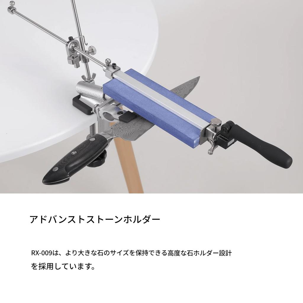 zmart Pro RX009 Knife Sharpener Fixed Angle Grinding Diamond Ceramic Kitchen Sharpening Rough Medium Finishing Adjustable Grinding Honing Stainless