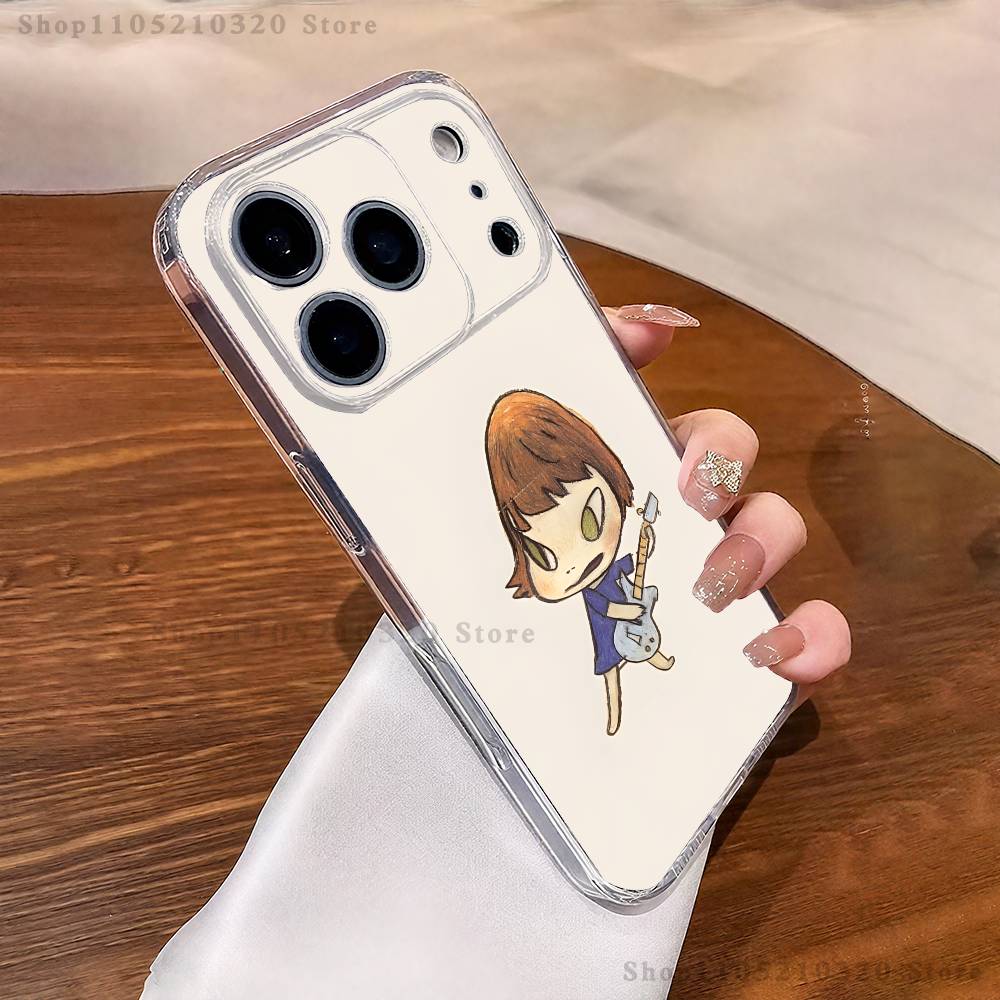 Cute Y-Yoshitomo N-Nara Phone Case For iPhone 17,16,15,14,13,12,11 Pro,Max,Plus,X,XS,XR,SE4,E Mini Transparent Soft Cover