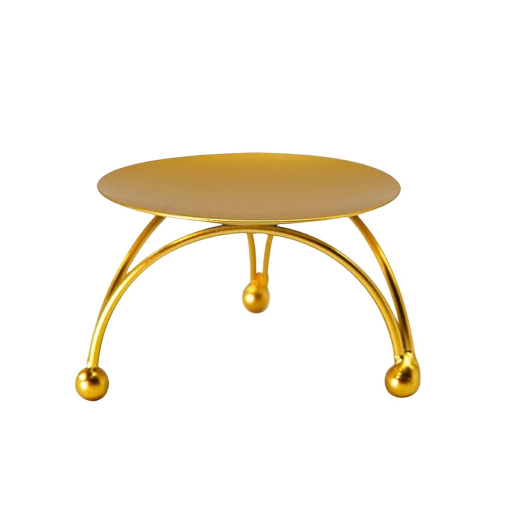 Minimalist Holder Gold Black Stable Tripod Pillar Candle Stand for Heat-Resistant Home & Wedding Tabletop Decor