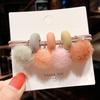Lovely Fur Ball Girls Hair Bands Elastic Rubber Elegant Hair Accessories