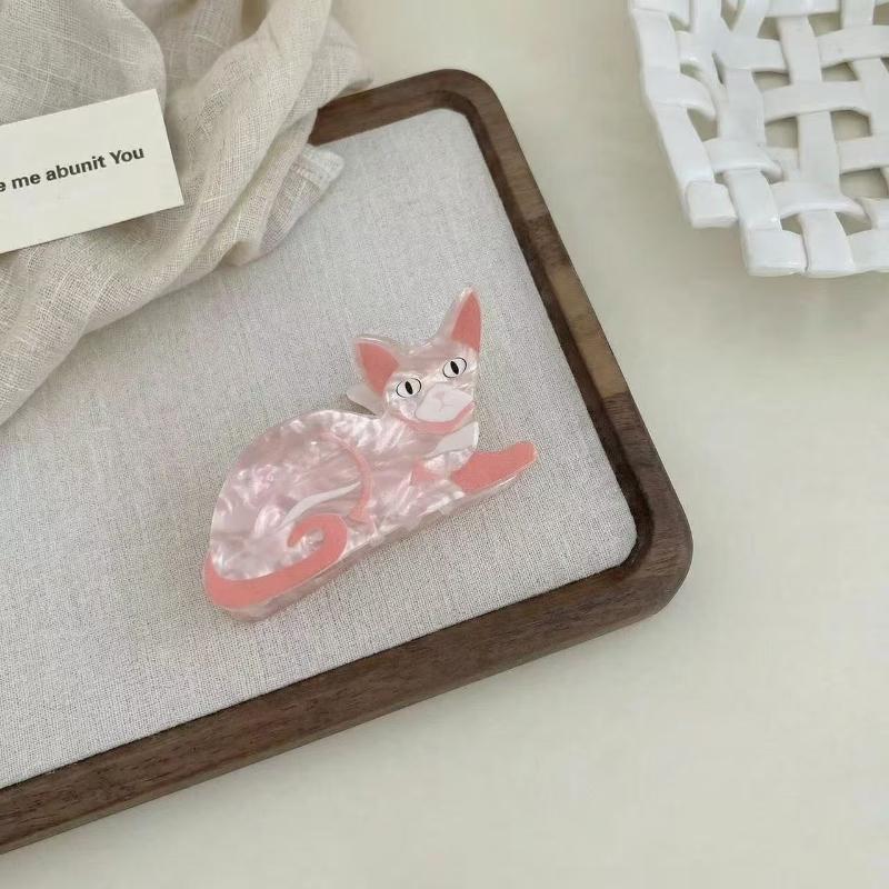 Cute Cat Hair Claw Clip Non-slip Strong Hold Kitten Claw Hair Accessory for Women Half Up Hairstyle All Occasions Use