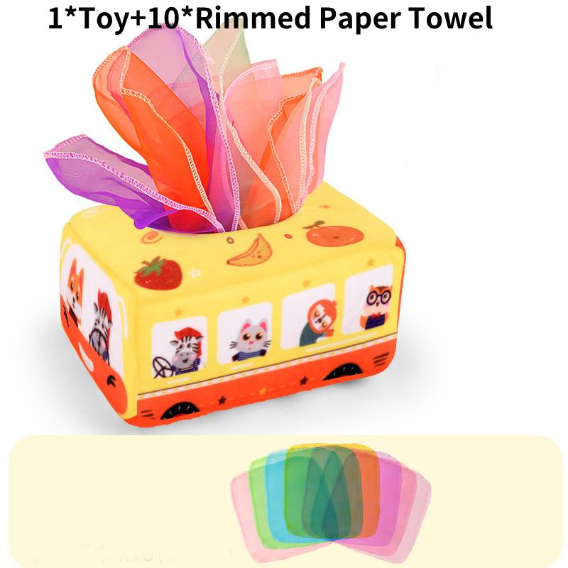 

Детская бумажная игрушка коробка для салфеток раннее образование упражнение для пальцев подарок головоломка Bus