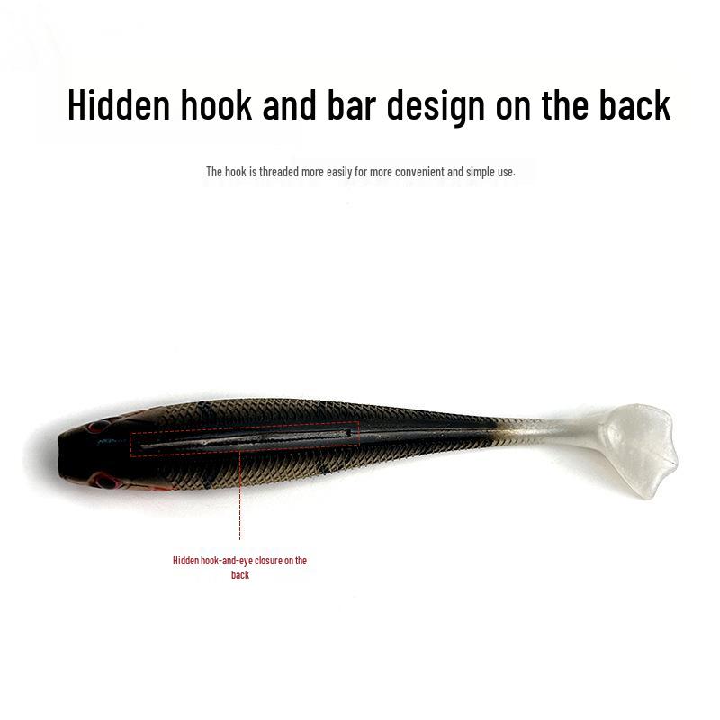 Anti-Snag T-Tail Soft Bait Lure for Bass and Mandarin Fish