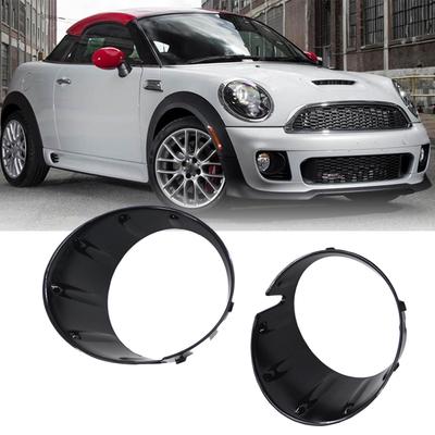 2 szt. Chromowana/Czarna Osłona Lampy Przeciwmgielnej Przedniej Pierścień Dekoracyjny Lampy Przeciwmgielnej Do Mini Cooper R56 R55 R57 51117248791 51117248792 Akcesoria Samochodowe