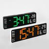 13 Inch Led Digital Alarm Clock Time Date Temperature Week Display Wall Mounted Electronic Wall Clock
