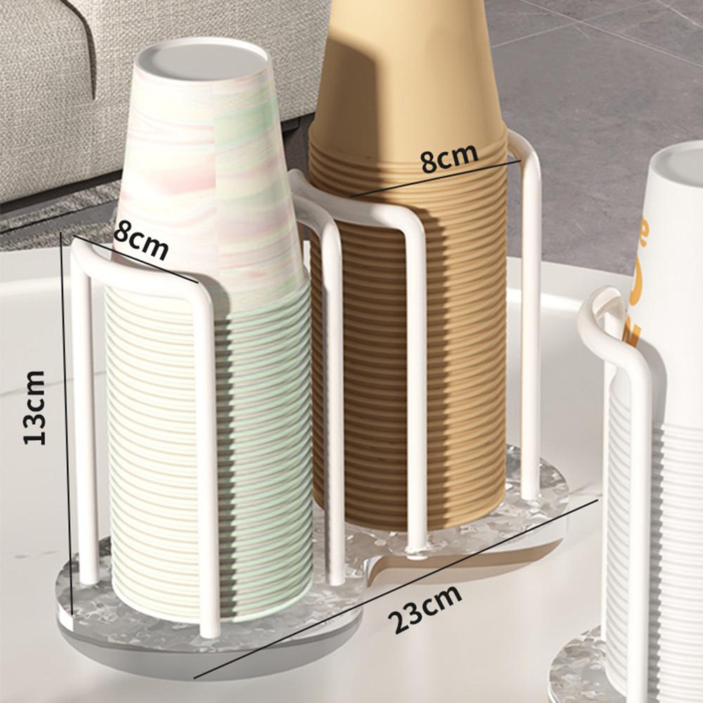 Luxuriöser Aufbewahrungshalter für Einwegbecher, Spender für Wasser- und Teetassen, Regal mit längerem Stock, Becher-Ausstellungsstand, Home Organizer