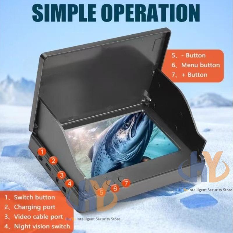 4.3/5 Inch Turbid Water Visible 100m Line Length Fish Finder Night Vision Waterproof Ultra-clear Underwater Fishing Camera