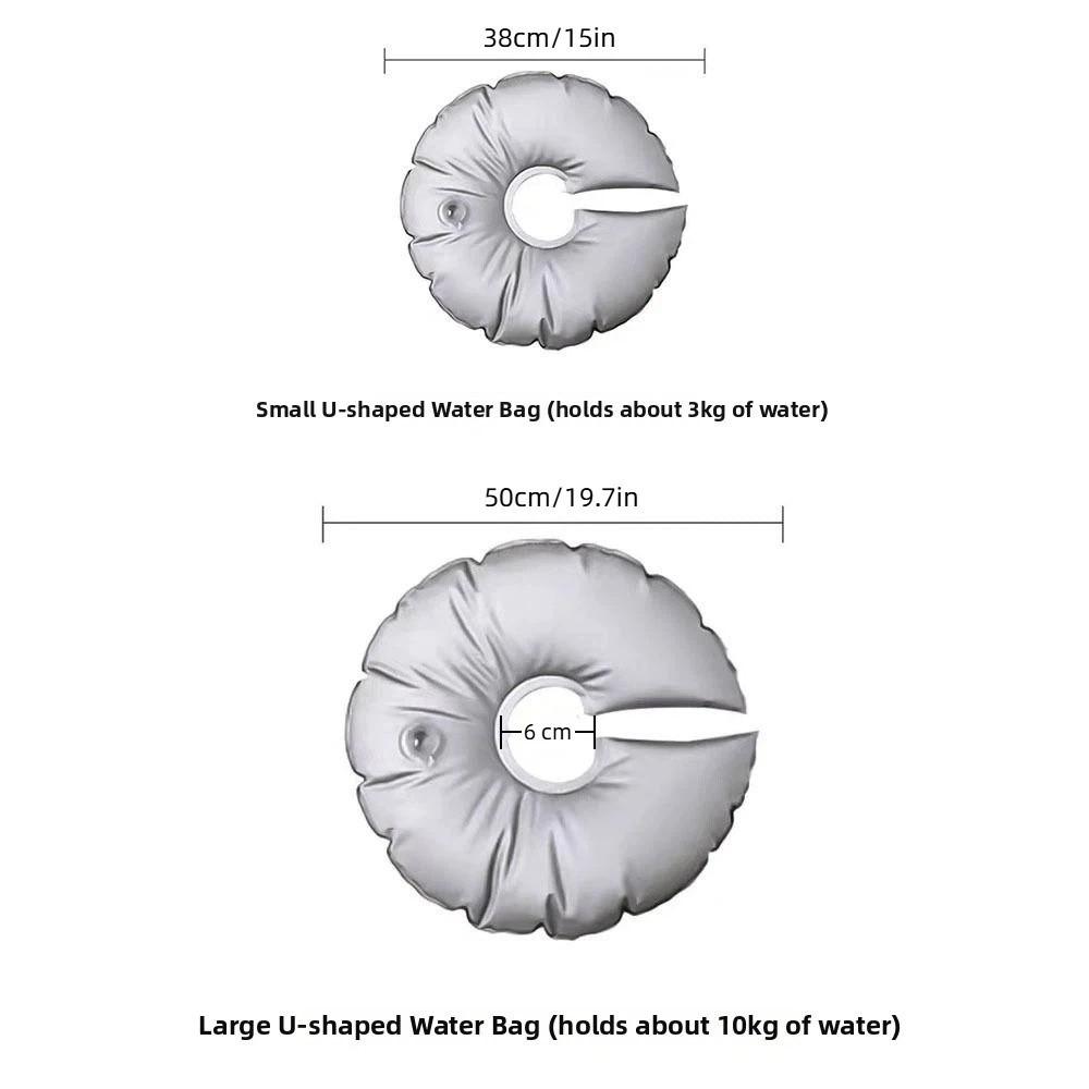 U-Shaped Umbrella Base Water Bag Foldable Weighted Water Base Patio Furniture