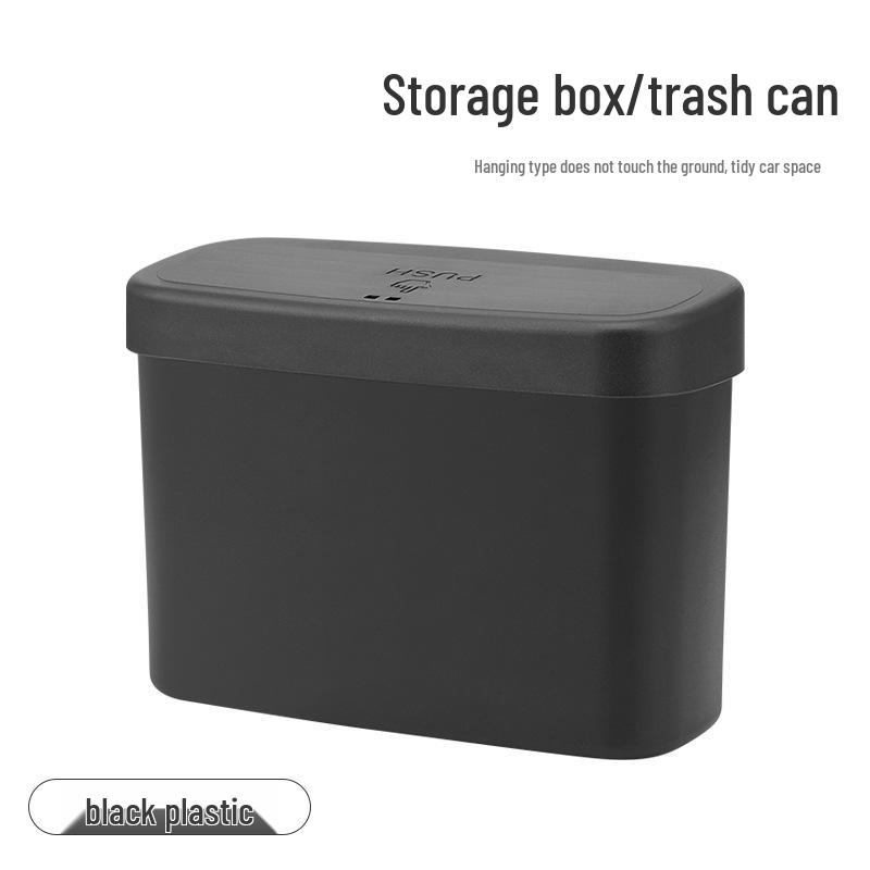 

Car Door Storage Box: One-Touch Lid, Multifunctional Interior Organizer & Trash Can.
