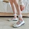 Ruffle Ankle Socks Transparent Mesh Crew Socks Japanese Cute Middle Tube Socks