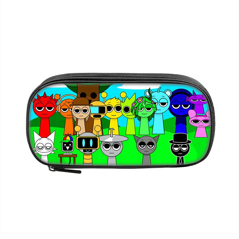 Rhythm Box Printed Pencil Bag Sprunki Music Game Elementary And Secondary School Children'S Pencil Stationery Bag