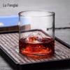 Lu Fenglai Mountain Peak Design Glass Whiskey Cups (Set of 4)