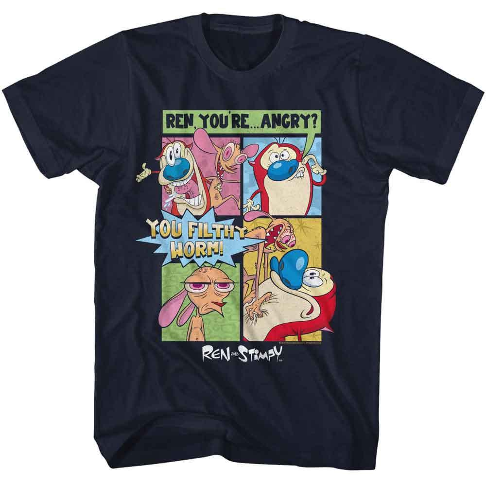 26 Ren And Stimpy Comic Navy TV Shirt Unisex T-Shirt XXL