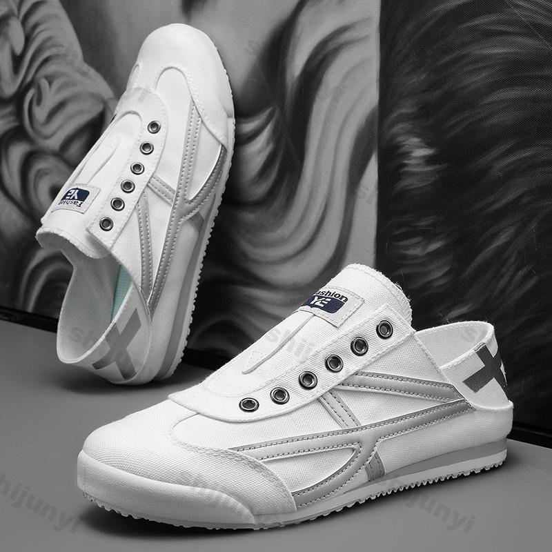 Summer Men's Canvas Shoes Breathable Comfortable Non Slip Casual Shoes Fashion Lightweight Outdoor Walking Flats Shoes