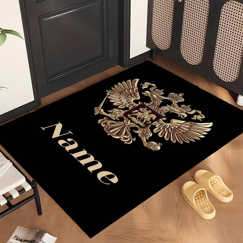 Russian double-headed eagle (5) Personalized name Office Carpet Stylish Decor for Living Room Bedroom Kitchen