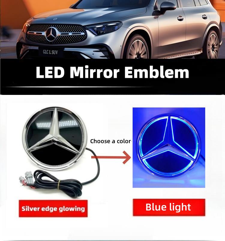 Star Emblem to Front Grille Logo for Mercedes Benz W205 W212 W207 W205 W156 W246 W117 White Blue Red LED Illuminated Logo
