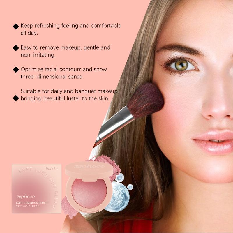Peach Pink Pearl Blush For A Natural Flush Radiant Finish Long Lasting Buildable Delicate Long Lasting Cosmetics