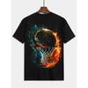 Plus Size Men's Basketball Pattern 3D Printed Round Neck Short Sleeved T-shirt Summer Fashion Casual Comfortable Versatile Top