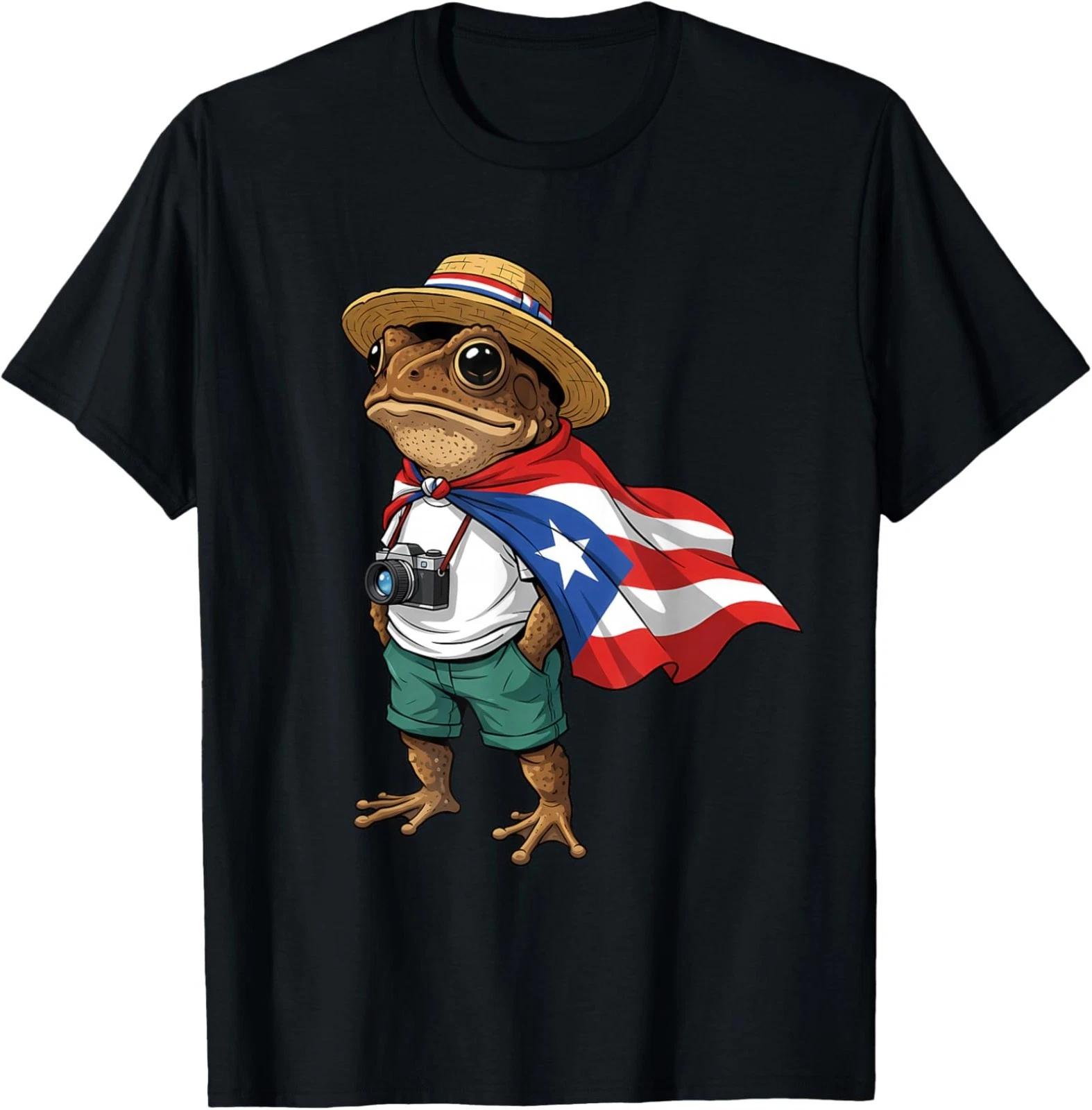 Coqui Frog Puerto Rico Flag Puerto Rican Taino Unisex T-Shirt 4XL