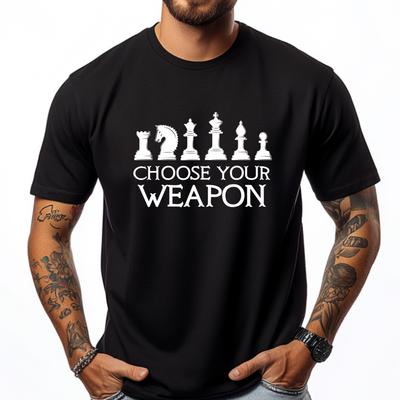 Tricouri Amuzante Pentru Jucători de Șahfunny Alege-ți Armele Jucător de Șah Joc de Masă Camisas Basicas Hombre Cămașă de Crăciun Largă