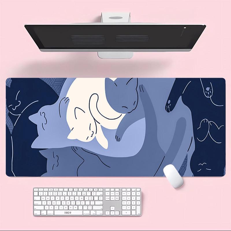 

Kawaii Pink Cat Large Mouse Pad,cute Gaming Mouse Pad,pink Anti-slip Desktop Accessories,very Suitable for Gamers and Office Use 290X250X2MM кавовий