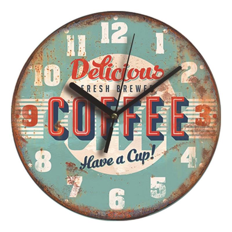 Wall Wooden Clocks Brief Design Silent Home Cafe Office Wall Decor 9inch Wall Art Large Wall Clocks 23cm Coffee Houses