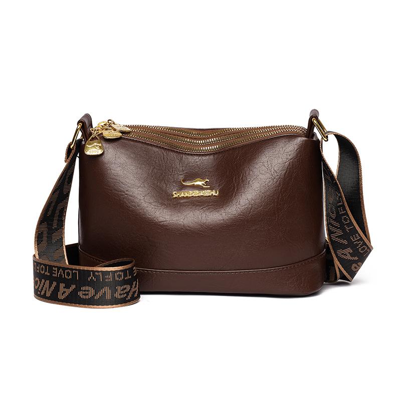 Vintage Printed Multi-compartment Crossbody Bag Women's Shoulder Bag Lightweight Commuter Mother Bag