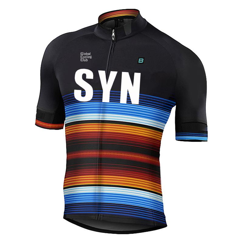 New SYN Men s Cycling Jersey Summer Cycling Bib Road Bike Riding Top Sponge Cushion Riding Bib Outdoor Sports Cycling Shorts S