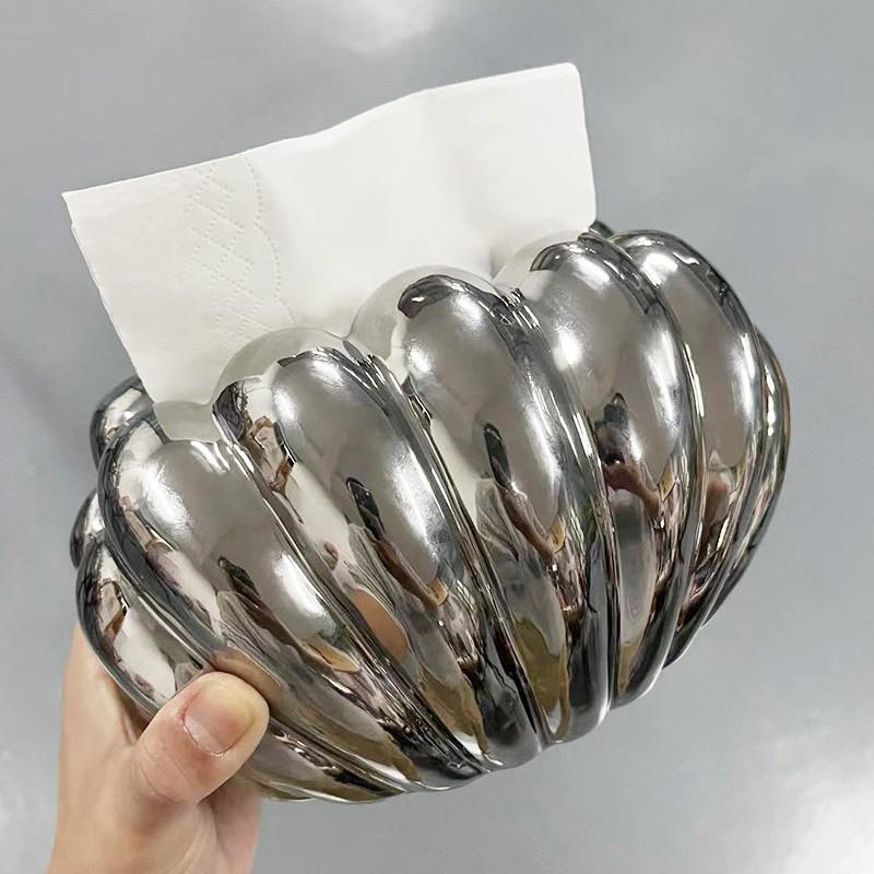 

Креативная коробка для салфеток в виде ракушки, гостиная, обеденный стол, керамическая коробка для салфеток, украшение, современное украшение для дома, держатель для салфеток в виде художественной салфетки