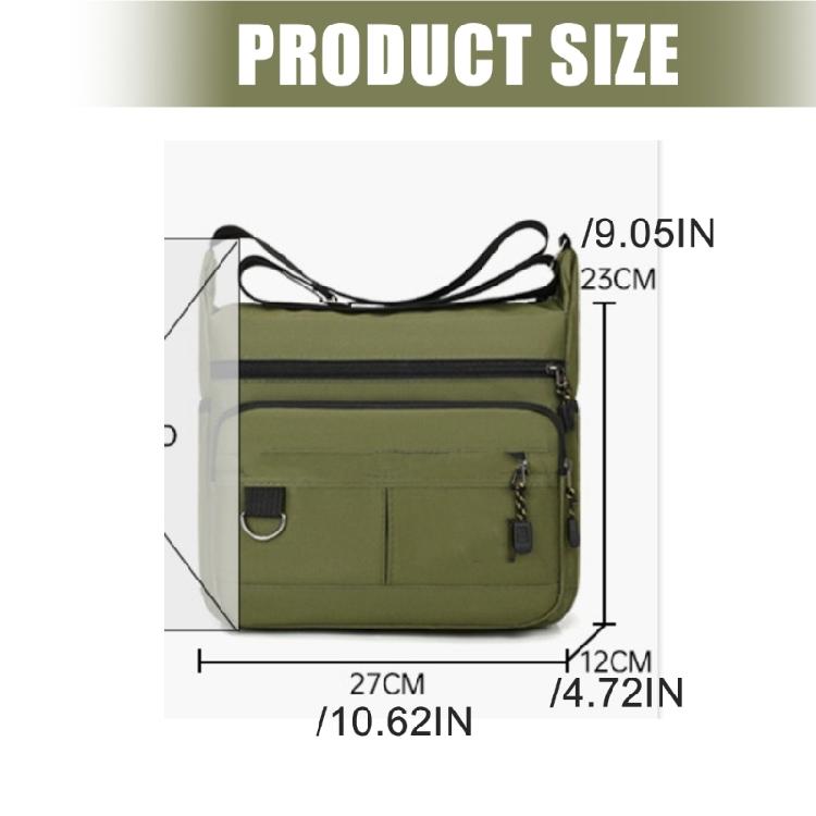 Oxfords Toted Bag for Men Shoulder Crossbody Handbag with Multi Pockets Zipper for Work Office Travel and Daily Use